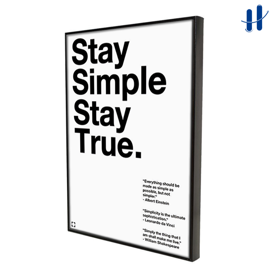 Haydecor Stay Simple Bingkai Frame Quotes Pajangan Dinding Inspirasi Dekorasi Kamar Aesthetic Decor