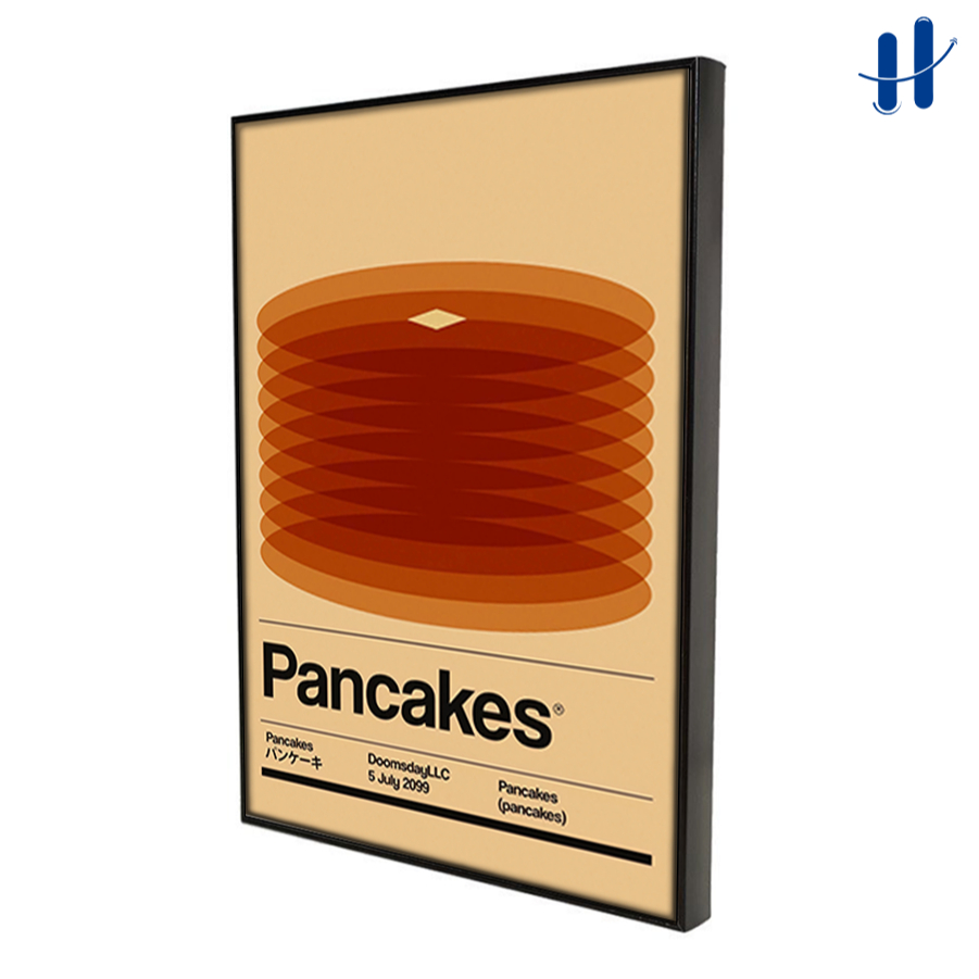 Haydecor Pancakes Bingkai Frame Dekorasi Dinding Kamar Pajangan Aesthetic Minimalis Walldecor