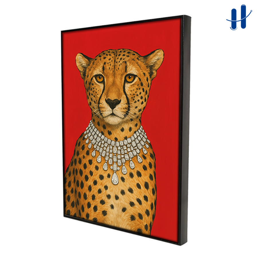 Haydecor Tiger Necklace Bingkai Frame Dekorasi Dinding Kamar Pajangan Aesthetic Minimalis Walldecor