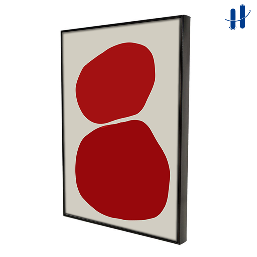 Haydecor Red Minimalism Bingkai Frame Dekorasi Dinding Kamar Pajangan Aesthetic Minimalis Decor