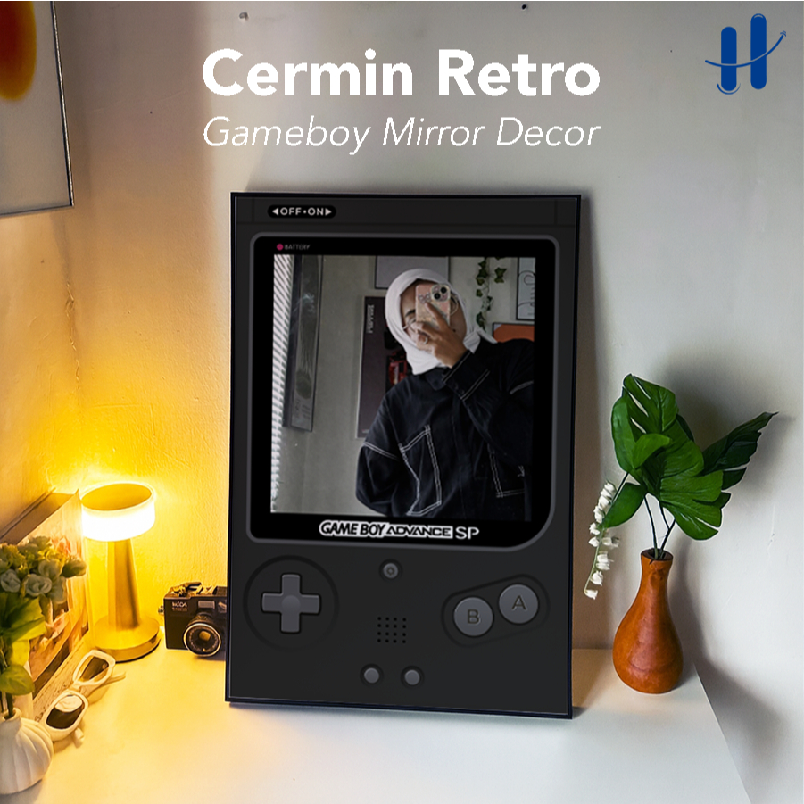 Haydecor Gameboy Mirror Aesthetic Room Decor Pajangan Dinding Ruang Tamu Minimalis