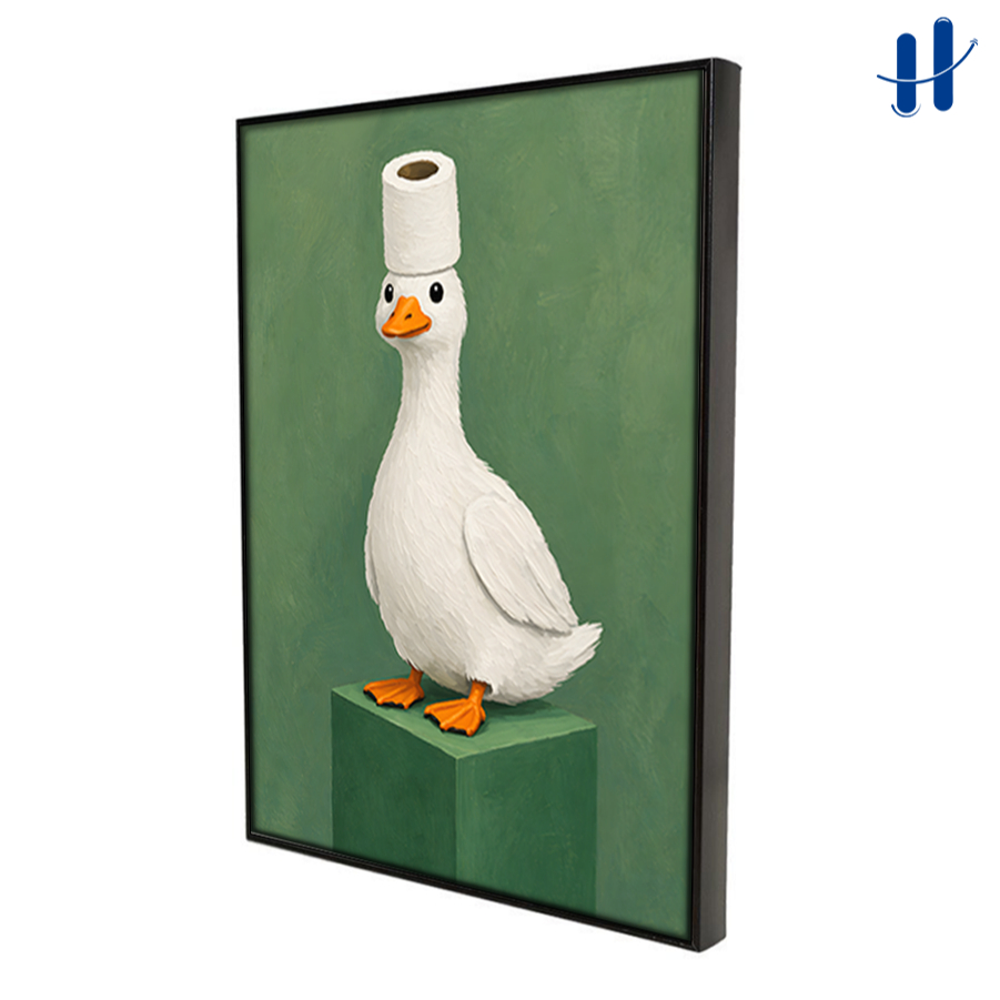 Haydecor Poster Frame Dekorasi Dinding Kamar Aesthetic Bebek Lucu Funny Wall Art